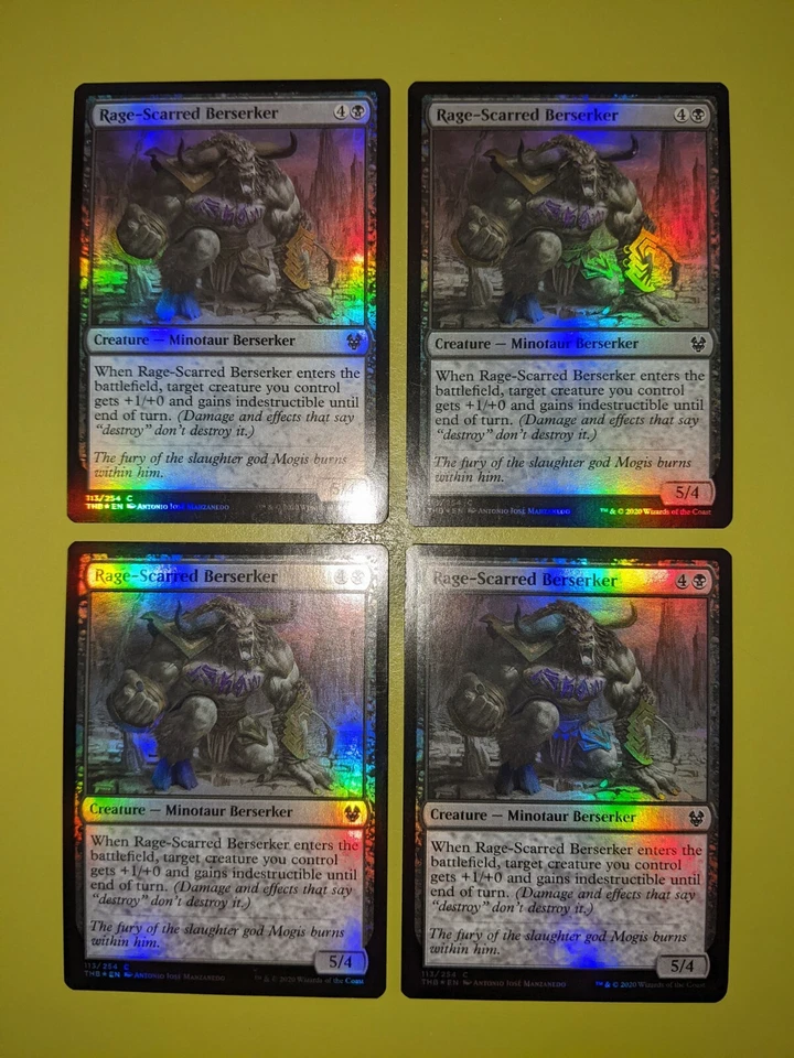 FOIL Rage-Scarred Berserker x4 Theros: Beyond Death 4x Magic the Gathering MTG - Image 1 of 1