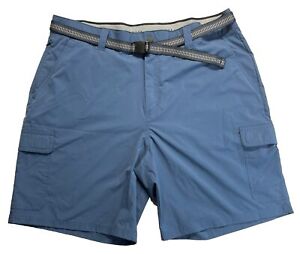 Orvis Shorts Mens Size 40 Blue With Belt Tech Cargo Stretch Hiking Fishing Golf