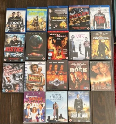 NICOLAS CAGE BEST OF 13 DVDs & 5 Blu-rays BUNDLE joblot - The Rock, Con-Air… - Image 1 of 2