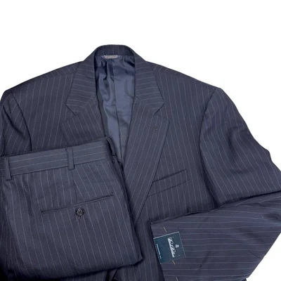 Brooks Brothers 44R Navy Blue Pinstripe Two Piece Suit Golden Fleece Madison NWT - Image 1 of 4