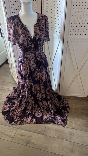 VETEMENTS Anthropologie Somerset Maxi Abito Edizione Chiffon Tg XS