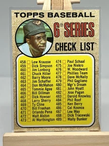 1968 Topps - Frank Robinson #454 6. Serie Checkliste (Kreis berührender Hut) HOF - Bild 1 von 2