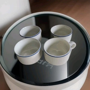 American Airlines Blau Streifen Espressotassen 73-CU-38 PORZELLAN von Michaud Set 4 - Bild 1 von 7