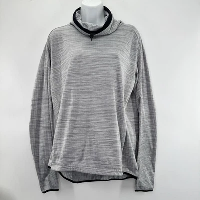 Ropa deportiva artesanal Top Mujer L Gris jaspeado Ropa deportiva Capa base Embudo térmico Foto 1 de 4