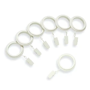 Farmhouse Collection Beveled Curtain Clip Rings, Set of 14 Curtain Rings with... - Bild 1 von 4