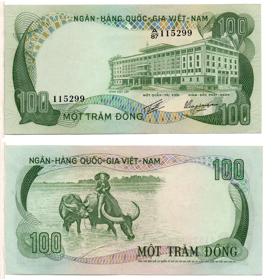 SOUTH VIETNAM 100 Dong (1972) Pick 26, Almost Uncirculated - Image 1 of 1