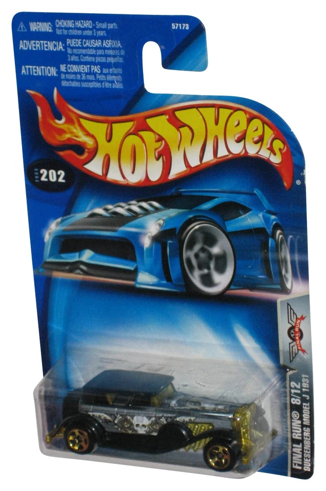 Hot Wheels Final Run 8/12 (2003) Black & Silver Duesenberg Model J 1931 Toy Car  - Image 1 of 1