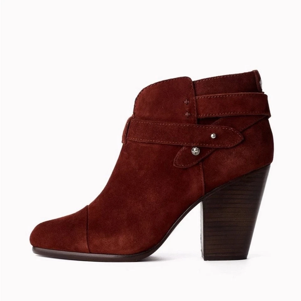 Rag & Bone HARROW Mahogany Suede Ankle Bootie Boot Size 6 - Image 1 of 4