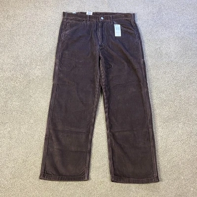 Pantalones de Carpintero Levis 568 Sueltos Rectos Marrón Pana Ropa de Trabajo Talla 36x30 Foto 1 de 4