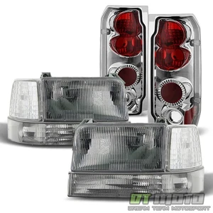 1992-1996 Ford F-150 F-250 Bronco Replacement Clear Headlights+Bumper+Tail Lamps - Picture 1 of 10