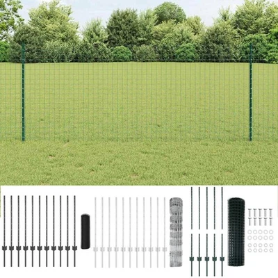 Zaun mit Pfosten Set Komplettset Stahl Gartenzaunset Gartenzaun Outdoor-Schutz - Bild 1 von 4