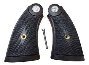 CUSTOM S&W K, L FRAME SQUARE BUTT GRIPS DIAMOND CHECKERED PRE WAR REPRO *NEW MED - Picture 1 of 24