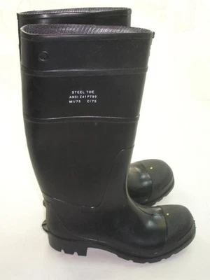 Lacrosse ST16B-7 16 inch Black Safe Steel Toe Boots Size 7 - Image 1 of 2