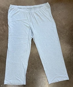 J. Jill Sleep Sueded Straight-leg Pants Baby Blue 4X Plus Size Soft Comfy Lounge - Picture 1 of 4