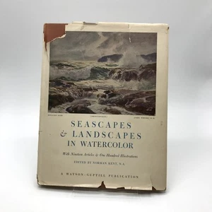 Seascapes & Landscapes in Watercolor Norman Kent Hardcover Illustrated Book 1956 - Picture 1 of 8