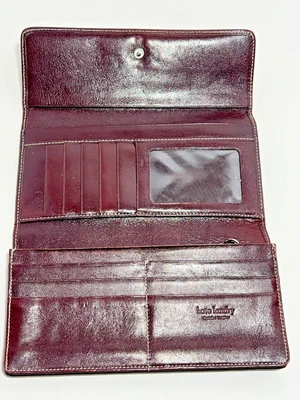 Kate Landry Trifold Leather Wallet  Reddish Brown - Image 1 of 4