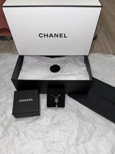 NIB CHANEL CHAIN CC CRYSTAL CUBIC LONG BACK NECKLACE, BOX, BAG, 100% AUTHENTIC - Picture 1 of 18