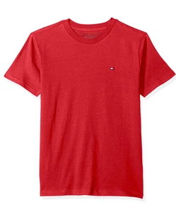Tommy Hilfiger SCARLET SAGE Boys' Short Sleeve Flag Crew Neck T-Shirt, US 4T - Picture 1 of 2