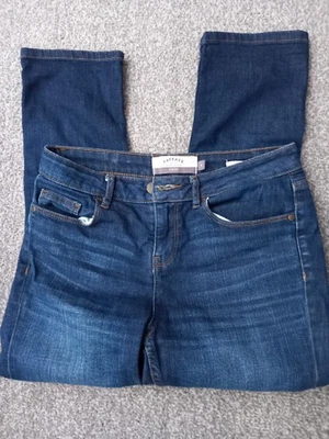 FAT FACE BLUE CROP JEANS ~ SIZE 8 ~ VERY GOOD CONDITION - Image 1 of 4