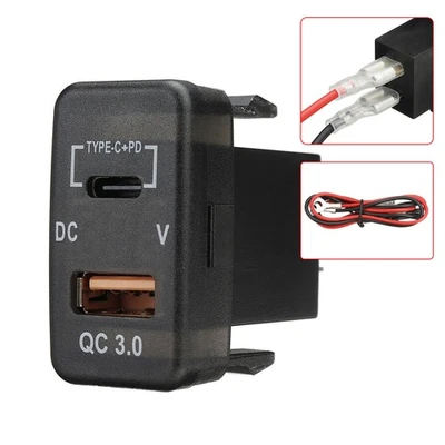 USB Charger Adapter Port Voltmeter For Toyota FJ Cruiser Tacoma 4Runner Tundra - Image 1 of 4