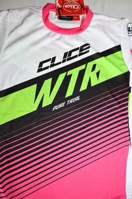 Camiseta/camiseta de motocicleta Click Trials para mujer, 2019, nueva con etiquetas, rosa, pequeña Foto 1 de 4