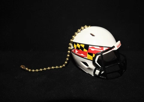 UNIVERSITY MARYLAND TERRAPINS Ceiling Fan HELMET PULL CHAIN New Football 1 hole Cover