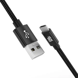 1m micro USB kabel do transmisji danych kabel ładujący do Samsung, Huawei, Xiaomi, i wiele więcej - CZARNY - Zdjęcie 1 z 7