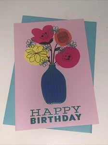 Hallmark Birthday Card: Graphic Floral Bouquet Wish All The Joy You Can Hold - Picture 1 of 5