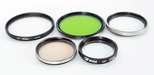 5x Lens Filters Revue Green 55mm, Sigma DG UV 55mm, Contax 48mm, Kenko 40mm,Mora - Picture 1 of 3