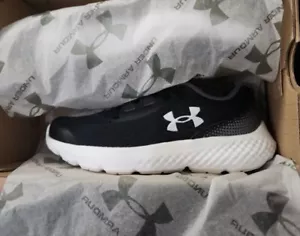 Under Armour Boys Rogue 4 AL Shoes Black Size 2.5Y New Sz 2.5 NO TIE LACES - Picture 1 of 5