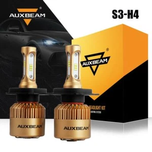 Auxbeam H4 9003 HB2 LED Headlight Bulb Light Hi-Lo Beam Kit 6500K 72W 8000LM - Picture 1 of 12