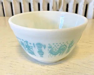 Pyrex Butterprint Schale Amish Butterprint Farm 401 Vintage Glas 1 1/2 Pt USA - Bild 1 von 4