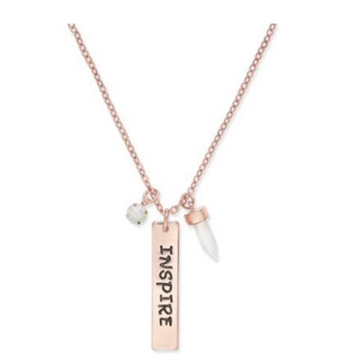 Collar colgante con dije de mensaje de vida inspirado Foto 1 de 1