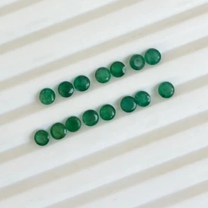 Certified Natural Emerald Round Diamond Cut 3.45/3.50 mm Lot 50 Pcs Loose Gems - Picture 1 of 1