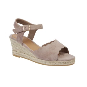 DAMEN KEILABSATZ SANDALEN DAMEN PLATEAU SCHNALLE KNÖCHELRIEMEN ESPADRILLE SCHUHE - Bild 1 von 19