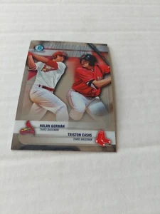 2018 Bowman Draft Chrome Nolan Gorman/Triston Casas #RV-GC Recommended Viewing - Picture 1 of 2