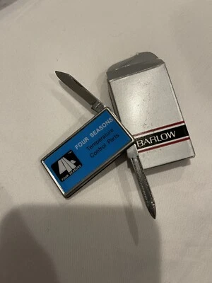 Navaja de bolsillo Barlow vintage clip para dinero lima de uñas cuatro estaciones Japón🔪 Foto 1 de 4