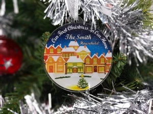 Decorazione palline acrilico albero di natale personalizzato - famiglia 1° natale - regalo - Foto 1 di 1