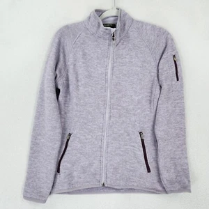 Chaqueta Eddie Bauer para mujer mediana púrpura polar cremallera completa ligera informal - Imagen 1 de 13
