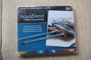 Spectrum Noir Aqua Blend Naturals Artists Watercolour Pencils 24 Set New - Picture 1 of 2