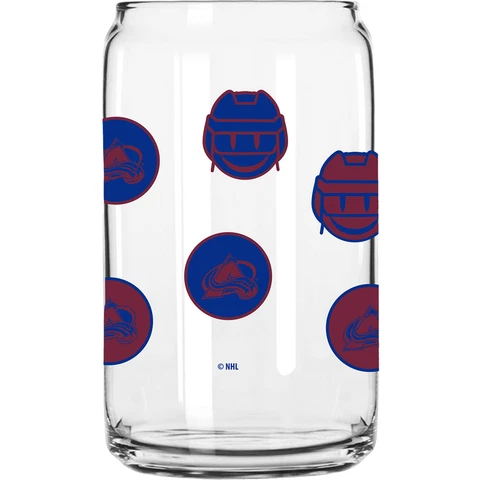 Colorado Avalanche 16oz. Smiley Can Glass Cover