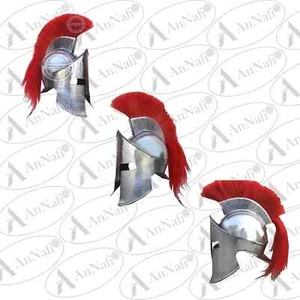 King Leonidas 300 Greek Spartan Silver Armour Medieval Helmet - Picture 1 of 3