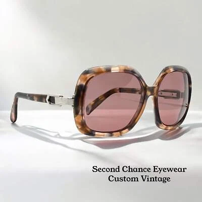 Silhouette MOD 501 Vintage Sunglasses-New, Custom Solid Deep Rose Lenses-Unworn - Image 1 of 4