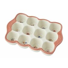 The Pioneer Woman Blooming Bouquet 12 Egg Holder Embossed Stoneware Farmhouse