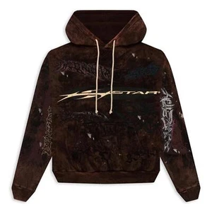 Hellstar HStar Graffiti Zip-Up Hoodie Brown - Picture 1 of 8
