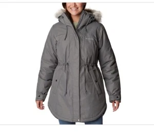 Women's Columbia Suttle Mountain Faux-Fur Trimmed Jacket, Size: XL, Dark Grey - Picture 1 of 7