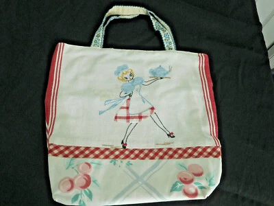 U Pick choice Художественная Ручная Работа Уникальная ВИНТАЖНАЯ ТКАНЕВАЯ СУМКА ДЛЯ ПОКУПОК ПРОДУКТОВ Повторное Использование - Изображение 1 из 4