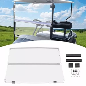 For EZGO TXT & Medalist 1994-2014 Golf Cart Clear Folding Windshield Windscreen - Picture 1 of 13