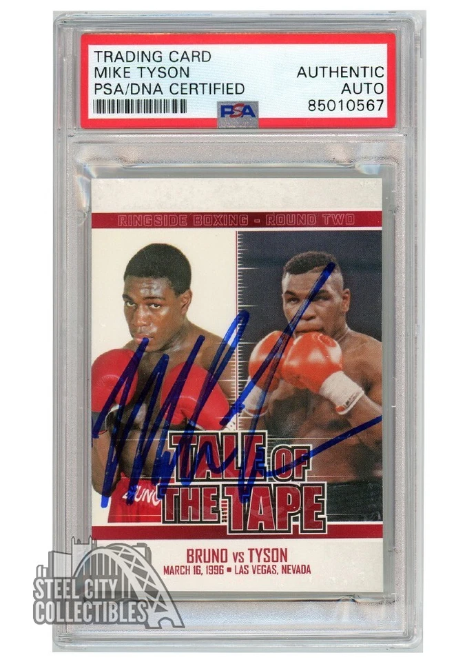 Tarjeta autógrafa roja Mike Tyson 2010 Sport Kings Tale of the Tape #149 PSA/DNA Foto 1 de 1