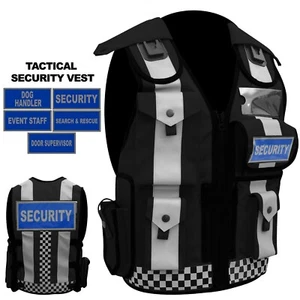 High Visibility Security Vest One Size Fit For All CCTV Dog Enforcement No Batch - Picture 1 of 6
